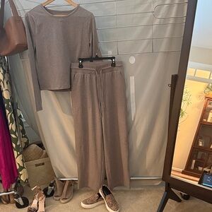 Lou & Grey Gray Wide Leg Lounge Set